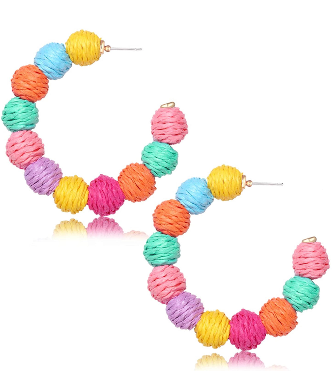 Colorful Woven Hoops