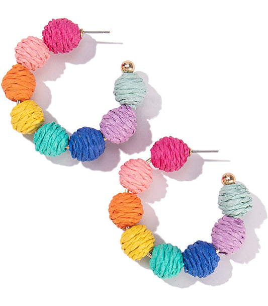 Colored Woven Hoops